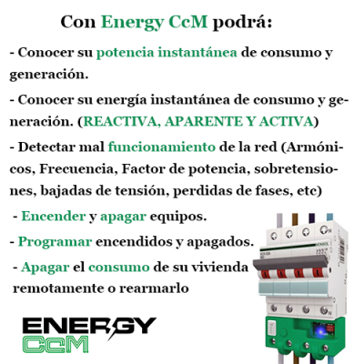 Smart meter de Energy CcM para conocer el consumo eléctrico en autoconsumo